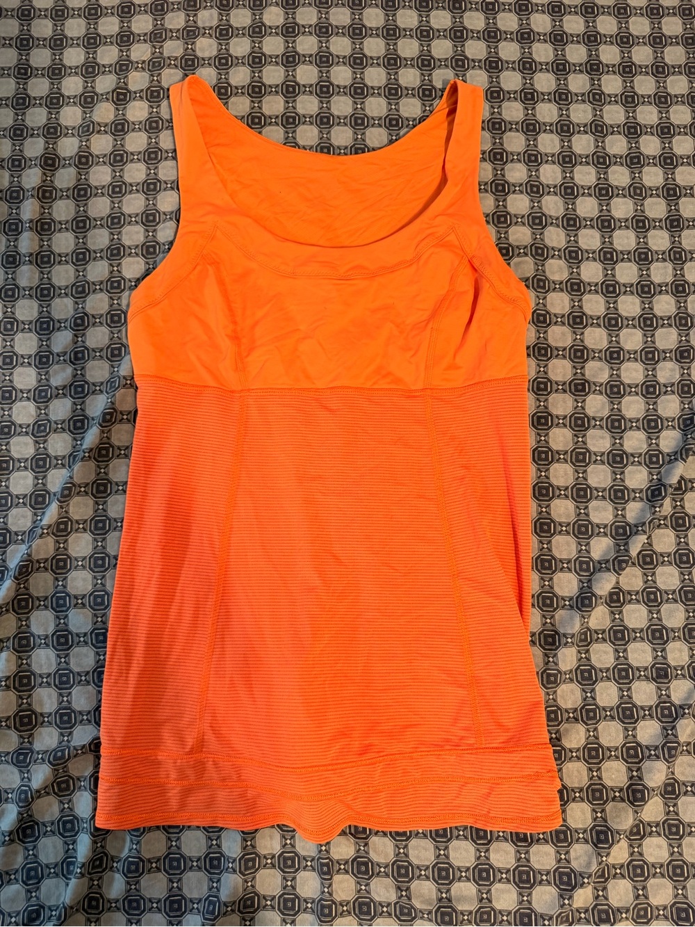 lululemon athletica Bright Orange Scoop Neck Tank Adjustable bottom